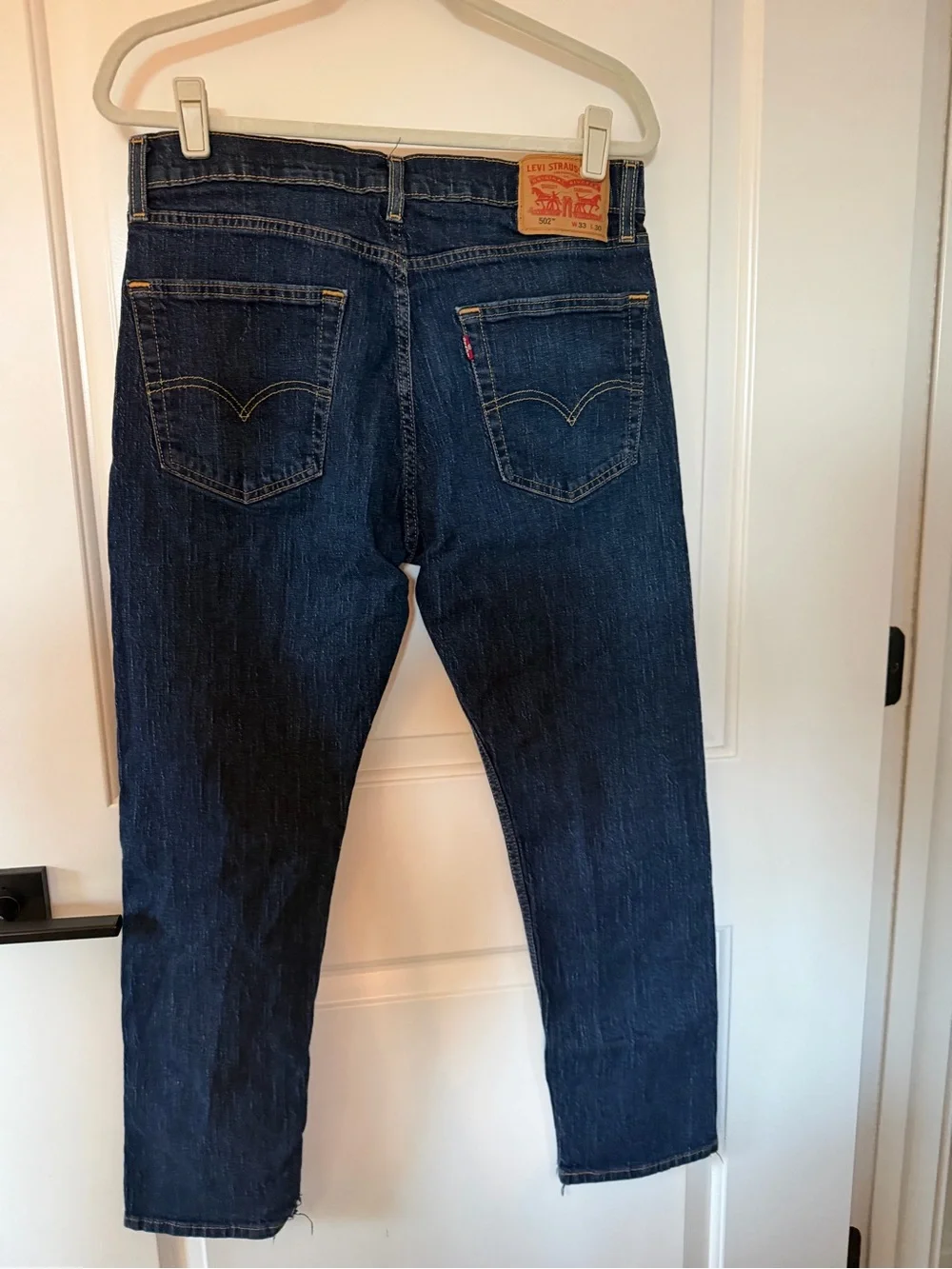 Levi's 502 33x30 Men's Dark Indigo Straight Jeans